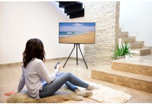 STOJAK DO TV TYPU SZTALUGA, CZARNY, VESA 600X400 (75“), MAX 40 KG 5