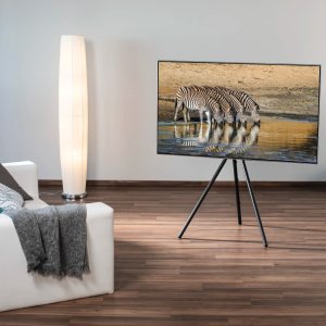STOJAK DO TV TYPU SZTALUGA, CZARNY, VESA 600X400 (75“), MAX 40 KG 9