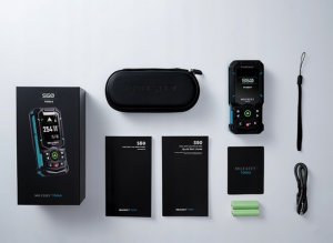 DALMIERZ Z ZIELONYM LASEREM CYFROWY MIERNIK ODLEGŁOŚCI 18 FUNKCJI 120m LCD 13