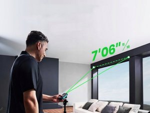 DALMIERZ Z ZIELONYM LASEREM CYFROWY MIERNIK ODLEGŁOŚCI 18 FUNKCJI 120m LCD 8