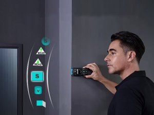 DALMIERZ Z ZIELONYM LASEREM CYFROWY MIERNIK ODLEGŁOŚCI 18 FUNKCJI 120m LCD 9