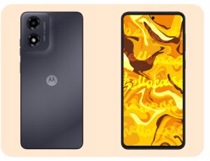 Hello Case Etui do Motorola Moto G04 / G24 / G24 Power / E14 (Czarny, Matowy) Szkło 3
