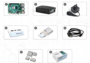 Raspberry Pi 4 8 GB RAM zestaw startowy 64 GB Black Edition zasilacz 15 W 3
