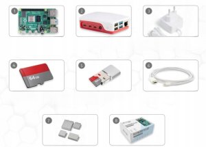 Raspberry Pi 4 zestaw startowy 4GB RAM edycja 64 GB zasilacz 15W 3