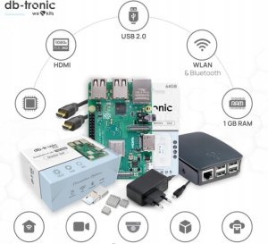 db-tronic Raspberry Pi 3 B+ zestaw startowy edycja 64GB 1 GB RAM 3