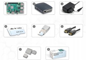 db-tronic Raspberry Pi 3 B+ zestaw startowy edycja 64GB 1 GB RAM 4