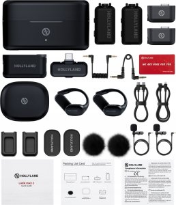 Mikrofon Hollyland LARK MAX 2 Ultimate Combo with OWS monitor headset + Camera RX + USB-C RX microphone system 2