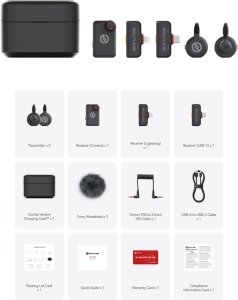 Mikrofon Hollyland LARK M2S Wireless Lavalier Microphone Ultimate Combo (Space Gray) 2