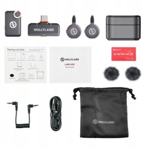 Mikrofon Hollyland LARK M2S Mini Combo wireless lavalier microphone, star gray 6