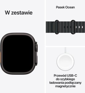 Smartwatch Apple Watch Ultra 3 GPS + Cellular 49mm Black Titanium / Ocean Band Czarny (MF0J4QR/A) 7