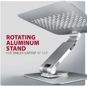 Axagon Stojak na notebooka 10-17" obracany aluminiowy 4