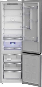 Lodówka Beko Refrigerator B5RCNA416HXB, Wysokość 203.5 cm, Pojemność netto lodówki 297 L, Pojemność netto zamrażarki 118 L, Wyświetlacz, 35 dB, Stal nierdzewna 4