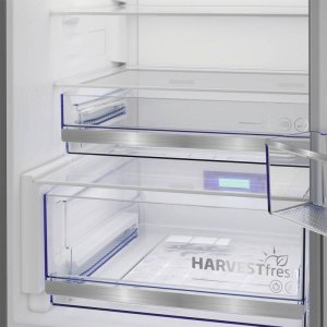 Lodówka Beko Refrigerator B5RCNA416HXB, Wysokość 203.5 cm, Pojemność netto lodówki 297 L, Pojemność netto zamrażarki 118 L, Wyświetlacz, 35 dB, Stal nierdzewna 8