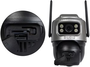 Kamera IP Blow Zewnętrzna kamera WiFi PTZ 4MP H-384 DualLens + panel słoneczny 3