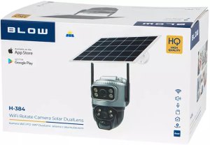 Kamera IP Blow Zewnętrzna kamera WiFi PTZ 4MP H-384 DualLens + panel słoneczny 8