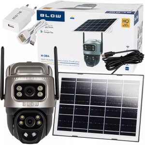 Kamera IP Blow Zewnętrzna kamera WiFi PTZ 4MP H-384 DualLens + panel słoneczny 9