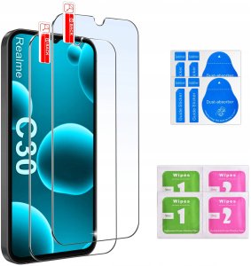 ZESTAW Etui do Realme C30 Matowe Silikon Slim + 2 SZTUKI SZKŁO 9