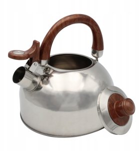 Brunbeste Czajnik stalowy z gwizdkiem tradycyjny na gaz indukcyjny srebrny 2.5L 2