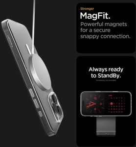 Spigen THIN FIT MAG MAGSAFE IPHONE 16 PRO CLEAR/WHITE 11
