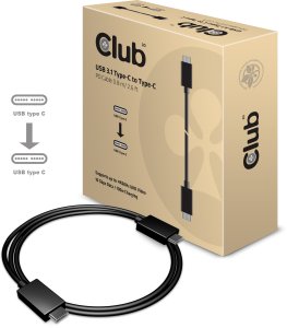 Kabel USB Club 3D USB Type-C Cable M/M 0.8Meter Active PD ~100Watt 4K60Hz 3