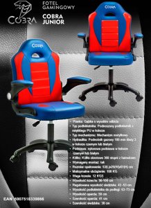 Fotel Cobra Gamingowy Junior CRF-2301 8