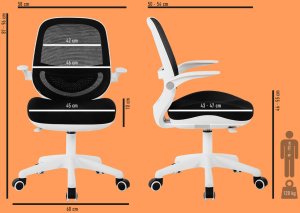 Krzesło biurowe Cobra King Junior Biało-pomarańczowe 13