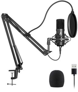 Mikrofon Maono AU-A04 + BA20 Czarny Kondensatorinis Mikrofonas 2