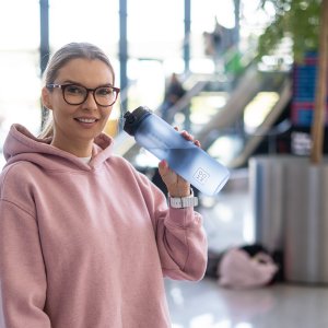 Butelka Tritanowa na Wodę Niebieska 1000ml 2