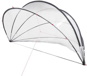 vidaXL Przezroczysta kopuła do basenu 430 x 430 x 210 cm 2