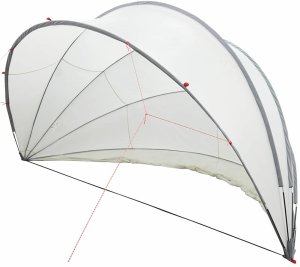 vidaXL Kopuła basenowa Szary i pomarańczowy 500 x 500 x 236 cm 2