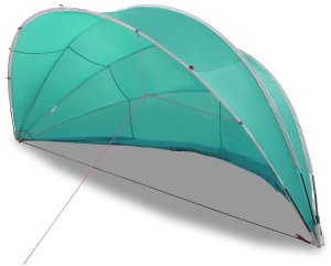 vidaXL Zielona kopuła do basenu 430 x 430 x 210 cm 3