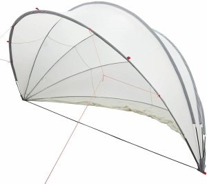 vidaXL Kopuła basenowa szara i pomarańczowa 472 x 460 x 229 cm 2