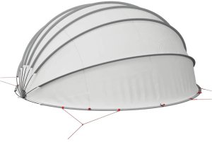 vidaXL Kopuła basenowa szary i pomarańczowy 592 x 590 x 275 cm 6