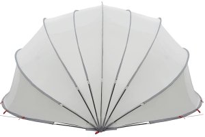 vidaXL Kopuła basenowa szary i pomarańczowy 592 x 590 x 275 cm 9