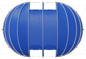 vidaXL Namiot do basenu niebieski 640 x 432 x 205 cm 9