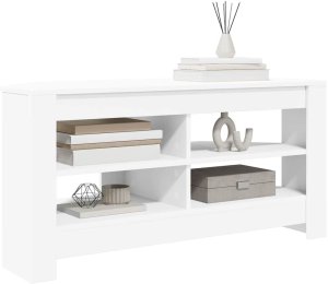 vidaXL Rogowa szafka na telewizor biała 102x40,5x45cm 3
