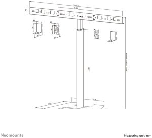 Neomounts by NewStar Videobar floor stand, VESA, max 10 kg, universal 18
