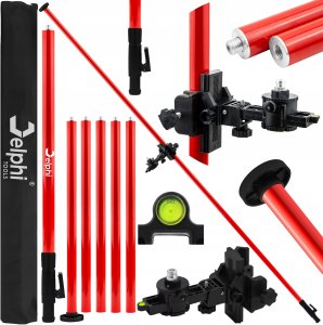 TYCZKA DO LASERA ROZPOROWA 420cm STATYW ROZPOROWY KOLUMNA DRĄŻEK POZIOMICY 4