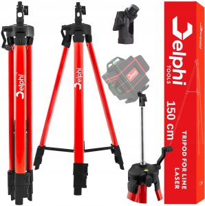 STATYW DO LASERA KRZYŻOWEGO POZIOMICY TRÓJNÓG TRIPOD 150 cm 5/8" LIBELLA 2