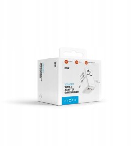 Fixed Voyager 85W travel adapter for EU, UK and USA/AUS, with 4xUSB-C and 1xUSB output | Adapteris 4