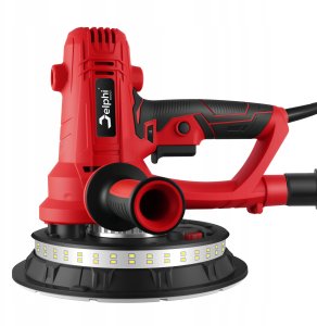 SZLIFIERKA DO GIPSU GŁADZI ŚCIAN TYNKÓW PŁYT SUFITÓW SIECIOWA LED WOREK 180 5