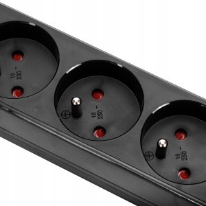 Montis Przedłużacz elektryczny czarny 3-gniazdowy z USB 3m MT185-BK-3 9