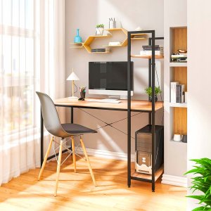 BIURKO KOMPUTEROWE LOFT SZKOLNE RIWALL RD-01 Z REGAŁEM I PÓŁKAMI GAMINGOWE 11