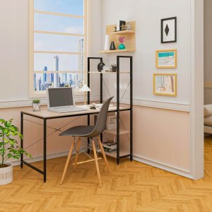 BIURKO KOMPUTEROWE LOFT SZKOLNE RIWALL RD-01 Z REGAŁEM I PÓŁKAMI GAMINGOWE 12