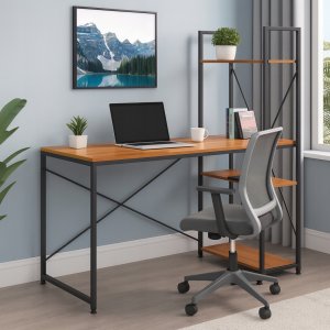 BIURKO KOMPUTEROWE LOFT SZKOLNE RIWALL RD-01 Z REGAŁEM I PÓŁKAMI GAMINGOWE 15