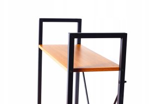 BIURKO KOMPUTEROWE LOFT SZKOLNE RIWALL RD-01 Z REGAŁEM I PÓŁKAMI GAMINGOWE 8