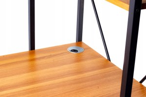 BIURKO KOMPUTEROWE LOFT SZKOLNE RIWALL RD-01 Z REGAŁEM I PÓŁKAMI GAMINGOWE 9