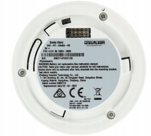Dahua Technology BEZPRZEWODOWA CZUJKA DYMU HY-SA40A-R8 WISUALARM 7