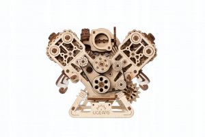 UGEARS Drewniane mechaniczne puzzle Motor V8 3
