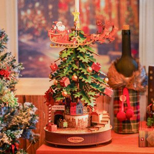 SFD RoboTime 3D drewniana układanka do muzycznych skrzynek choinkowych 2